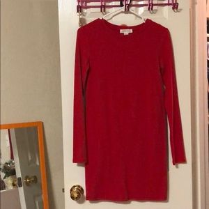 Red cotton dress